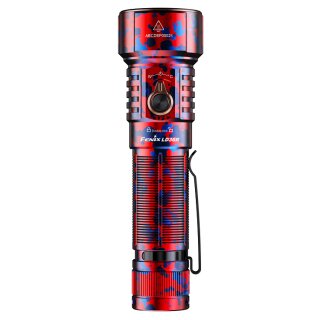 Fenix LD36R LED Taschenlampe mit weiß, rot, orange, pink,blau, lila und grünem Licht Flame Camo