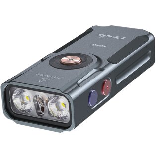 Fenix E06R Schlüsselbundleuchte Weißes+UV+Laser Licht Grau Vorführware mit beschädigter Verpackung