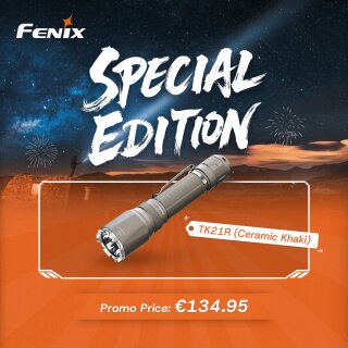 Fenix TK21R LED Taschenlampe Khaki Vorführware