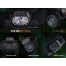 Fenix HM55R LED Stirnlampe  nebula - deutsche Version Verpackung schwarz englische Version