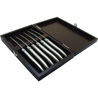 Set mit 6 Laguiole-Tafelmessern, komplett Edelstahl
