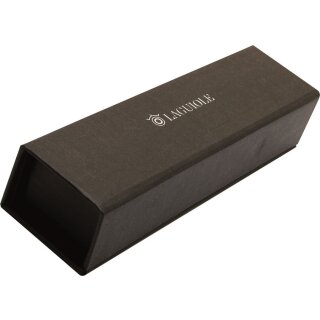 Geschenkkästchen aus schwarzem Karton mit Laguiole Logo