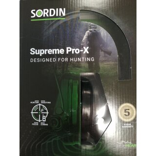 Sordin Supreme Pro-X Gehörschutz - aktiver Jagd-Gehörschützer - Schwarz