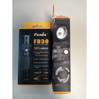 Fenix FD30 Taschenlampe mit USB Akku + beschädigter Verpackung