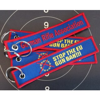 GRA Schlüsselanhänger GRA + Stop EU Gun Ban