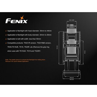 Fenix ALC-01 Schnellverschluss-Gürtelholster für TK25IR & TK25RB, TK09, TK15UE,