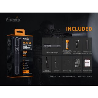 Fenix TK22UE LED Taschenlampe inkl. Akku