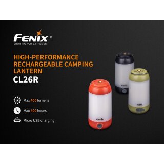 Fenix CL26R LED Campingleuchte mit USB Anschluss - Grün