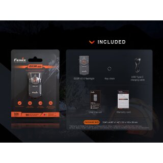 Fenix® E03R -V2.0 LED Schlüsselbundleuchte 500 Lumen