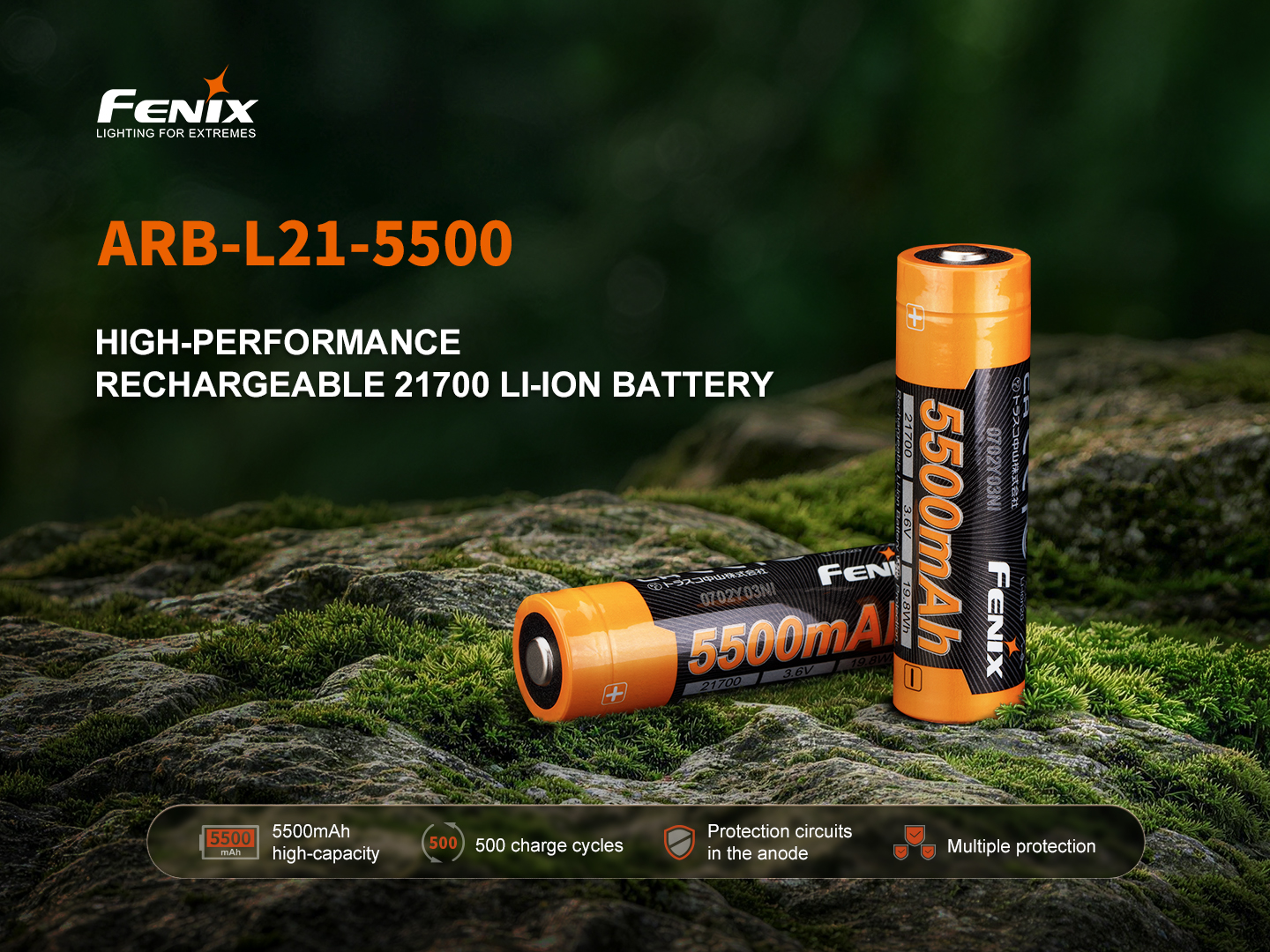 Fenix ARB-L21-5500 LiIon Akku 21700